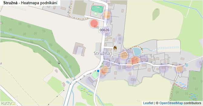 Stružná - mapa podnikání