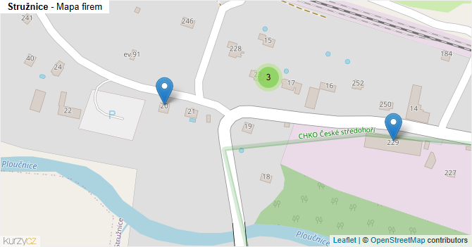 Stružnice - mapa firem