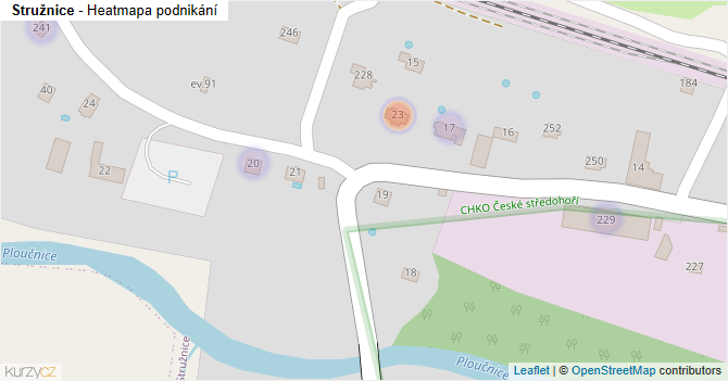 Stružnice - mapa podnikání