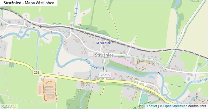 Stružnice - mapa části obce