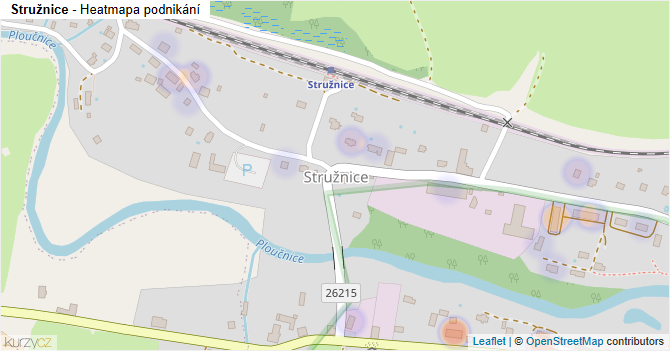 Stružnice - mapa podnikání