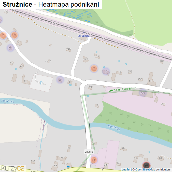 Mapa Stružnice - Firmy v části obce.
