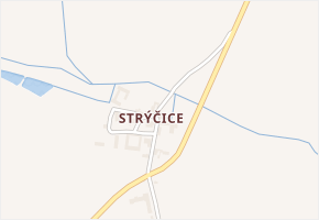 Strýčice v obci Strýčice - mapa části obce
