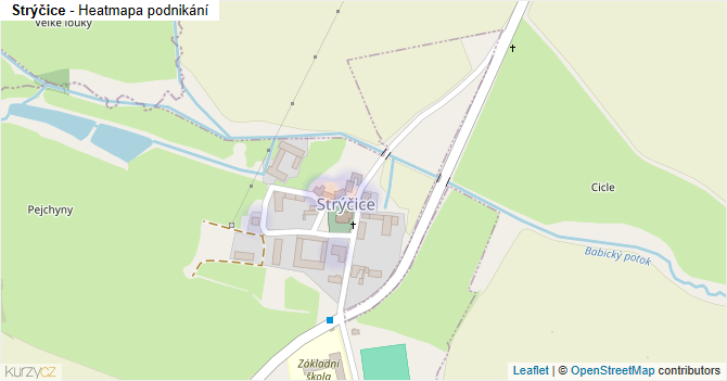 Strýčice - mapa podnikání