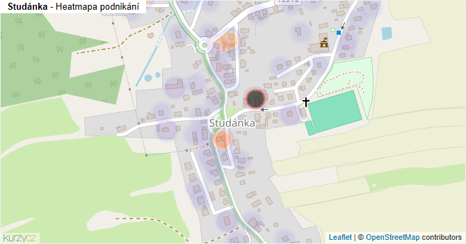 Studánka - mapa podnikání