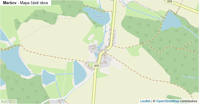 Maršov - mapa části obce