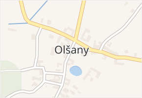 Olšany v obci Studená - mapa části obce