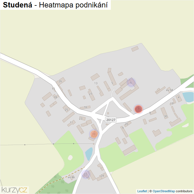 Mapa Studená - Firmy v části obce.