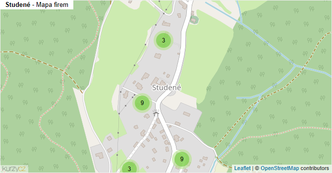 Studené - mapa firem