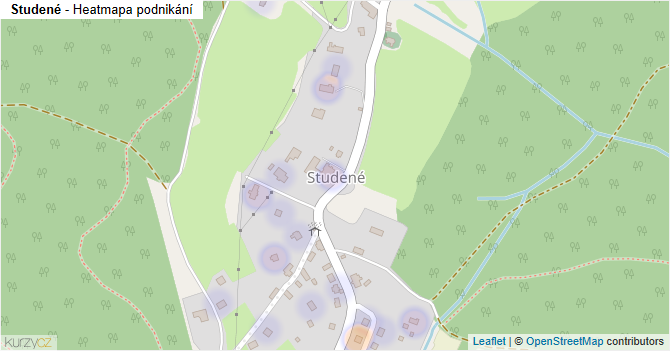 Studené - mapa podnikání