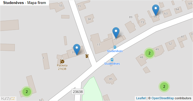 Studeněves - mapa firem