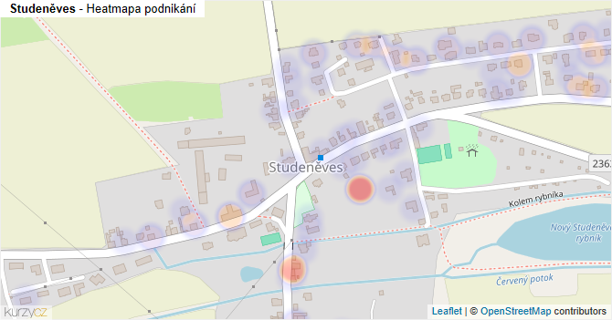 Studeněves - mapa podnikání