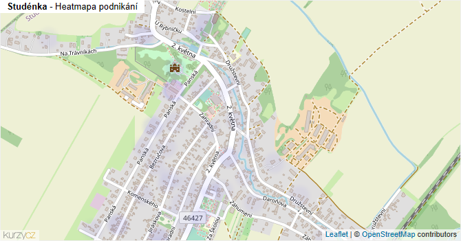 Studénka - mapa podnikání