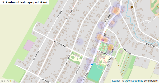 2. května - mapa podnikání