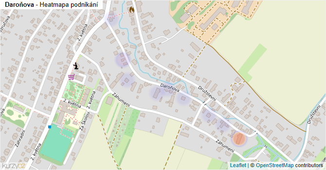 Daroňova - mapa podnikání