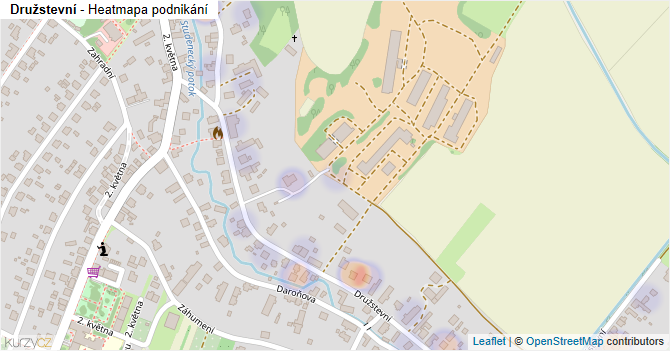 Družstevní - mapa podnikání