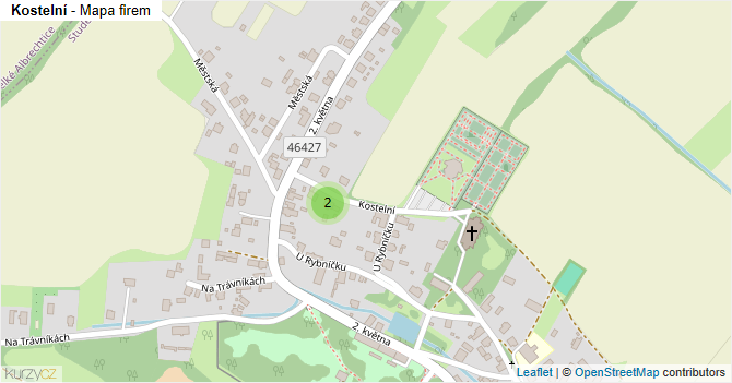 Kostelní - mapa firem