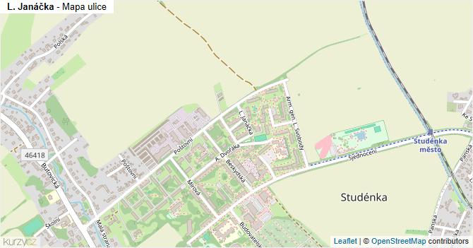 L. Janáčka - mapa ulice