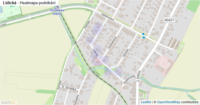 Lidická - mapa podnikání