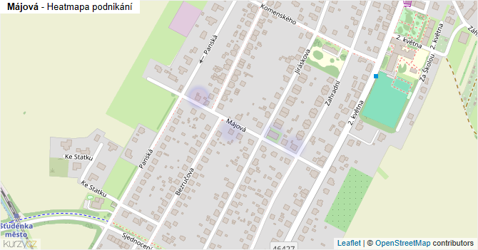 Májová - mapa podnikání