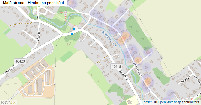 Malá strana - mapa podnikání