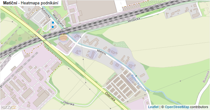Matiční - mapa podnikání