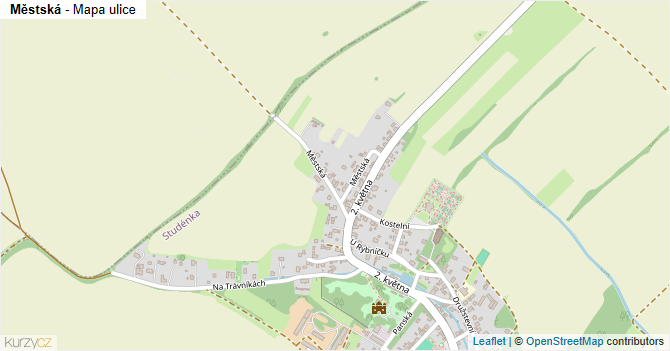 Městská - mapa ulice