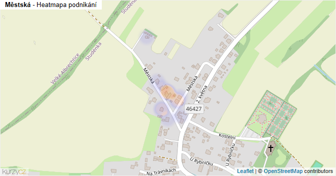 Městská - mapa podnikání