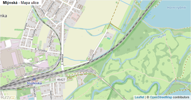 Mlýnská - mapa ulice
