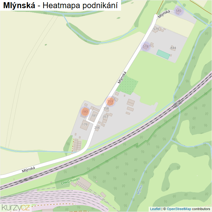 Mapa Mlýnská - Firmy v ulici.