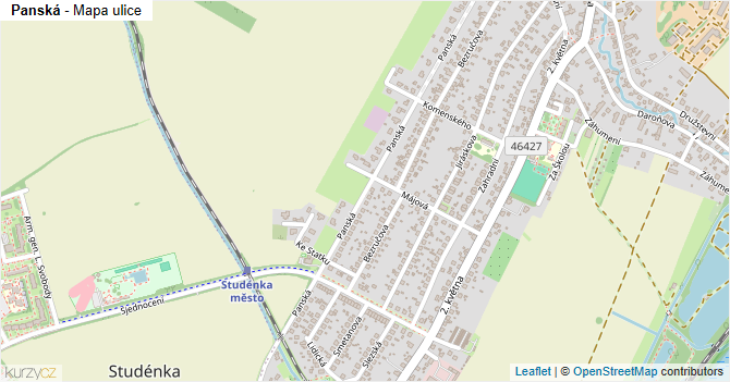 Panská - mapa ulice
