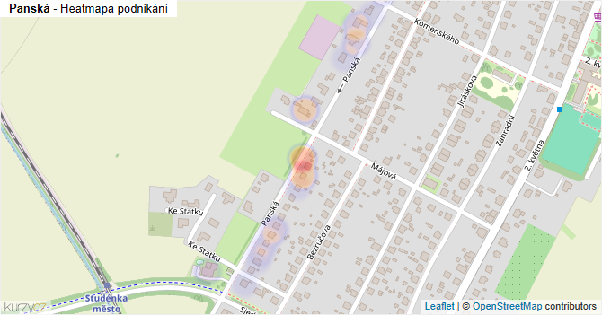 Panská - mapa podnikání