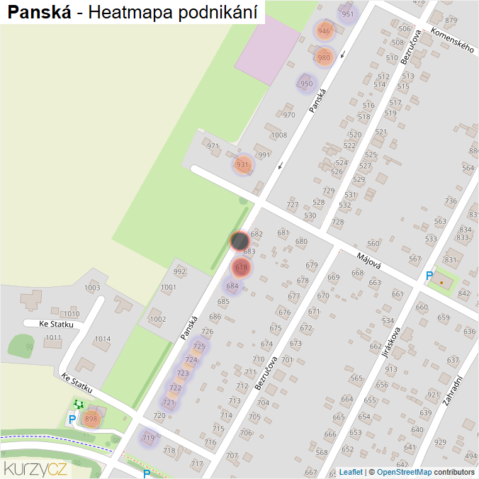 Mapa Panská - Firmy v ulici.