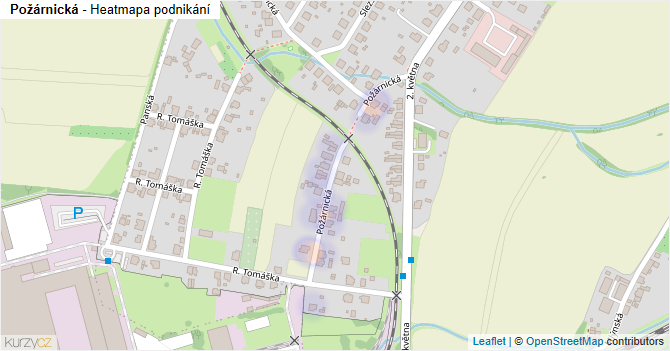 Požárnická - mapa podnikání