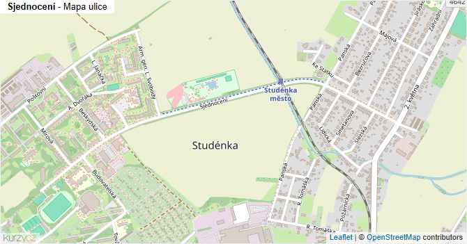 Sjednocení - mapa ulice
