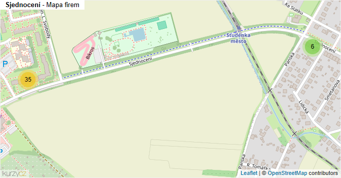 Sjednocení - mapa firem