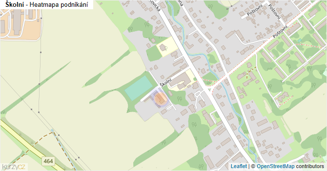Školní - mapa podnikání