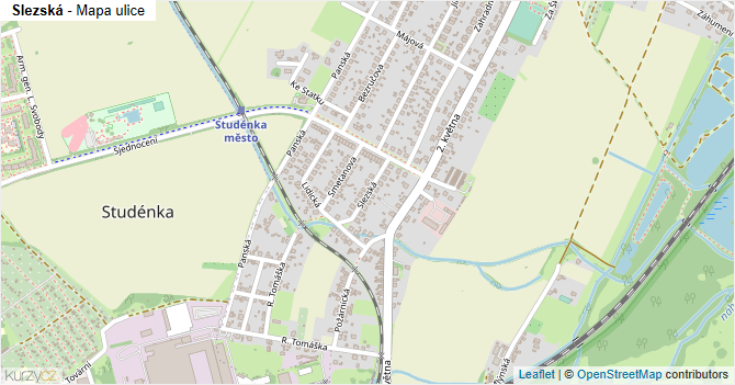 Slezská - mapa ulice