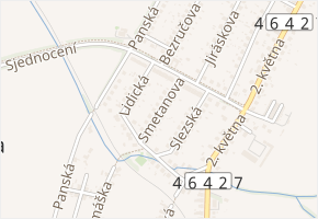 Smetanova v obci Studénka - mapa ulice