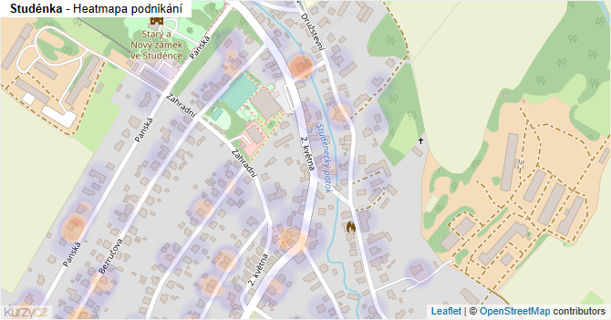 Studénka - mapa podnikání