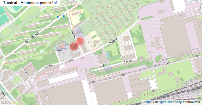 Tovární - mapa podnikání