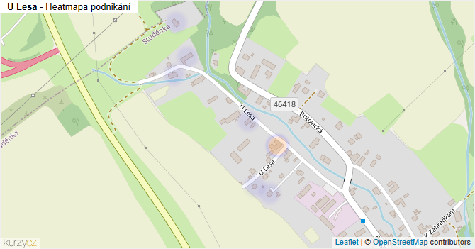 U Lesa - mapa podnikání