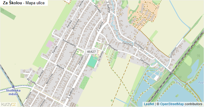 Za Školou - mapa ulice