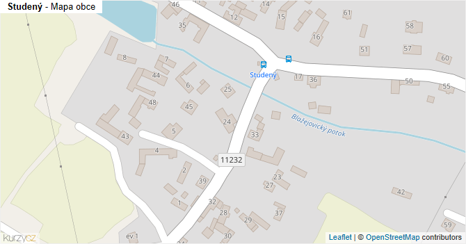 Studený - mapa obce