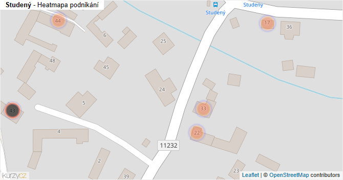 Studený - mapa podnikání