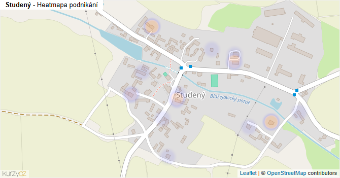Studený - mapa podnikání