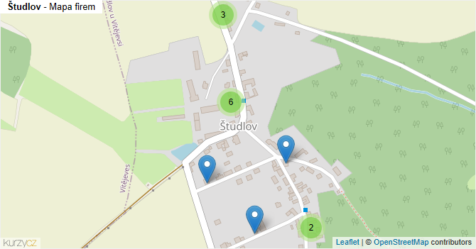 Študlov - mapa firem