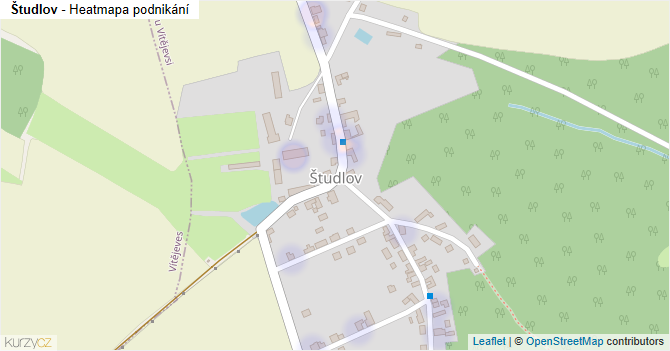 Študlov - mapa podnikání
