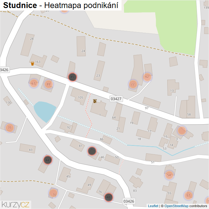 Mapa Studnice - Firmy v obci.