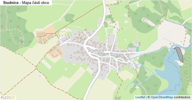 Studnice - mapa části obce